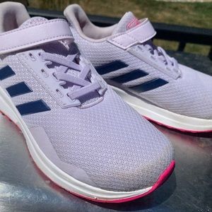 Girls Adidas Pale purple Velcro sneaker size 1